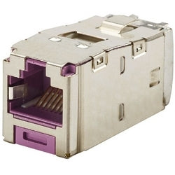 Panduit CJS6X88TGVLY | Mini-Com STP RJ45 Cat 6A TG Jack Module, Violet