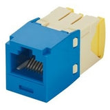 Panduit CJT5E88TGBU | Mini-Com UTP RJ45 Cat 5e 28/30 AWG TG Jack Module, Blue