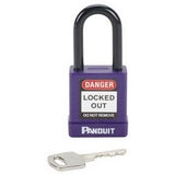 Panduit PSL-8PU | Psl-8Pu Short Shackle Padlock, Purple, 1.58", Pk1
