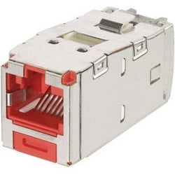 Panduit CJSK6X88TGRD | Mini-Com Stp Rj45 Cat 6A Keyed Tg Jack Module, Red