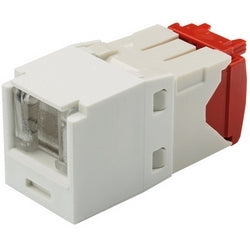 Panduit CJH5E88TGAW | Mini-Com UTP RJ45 Cat 5e Shuttered TG Jack Module, Arctic White