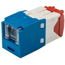 Panduit CJH5E88TGBU | Mini-Com UTP RJ45 Cat 5e Shuttered TG Jack Module, Blue