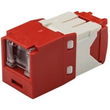 Panduit CJSH688TGRDY | Mini-Com STP RJ45 Cat 6 Shuttered TG Jack Module, Red