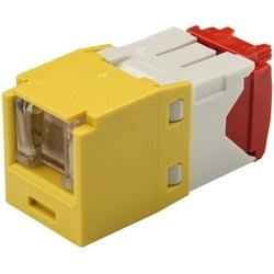 Panduit CJH5E88TGYL | Mini-Com UTP RJ45 Cat 5e Shuttered TG Jack Module, Yellow