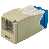 Panduit CJH6X88TGEI | Mini-Com UTP RJ45 Cat 6A Shuttered TG Jack Module, Electric Ivory