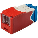 Panduit CJH6X88TGRD | Mini-Com UTP RJ45 Cat 6A Shuttered TG Jack Module, Red
