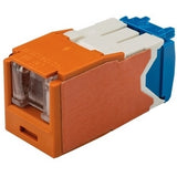 Panduit CJH6X88TGOR | Mini-Com UTP RJ45 Cat 6A Shuttered TG Jack Module, Orange