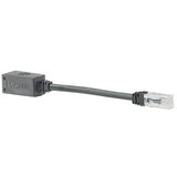 Panduit BKA6ASD8INBL Break-Away Adapter, Category 6A Jack Module, 26 AWG, CM Rated, SD, UTP, 8";, Black