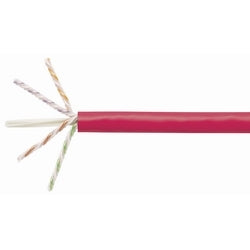 Commscope 2091B RD 4/23 W1000 | 760107243 Copper Cable, GigaSPEED X10D 2091B, Category 6A, 23 AWG, 4 Pair, Unshielded, UTP, Solid Bare Copper Conductor, FEP/PVC, CMP, Plenum Cable, Red Jacket, 1000Ft, Boxes