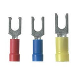 Panduit PV14-6LF-M | Pan-Term Pv14-6Lf-M Fork Terminal, Blue, Vinyl, 14-18 Awg, #6 Stud, Pk1000