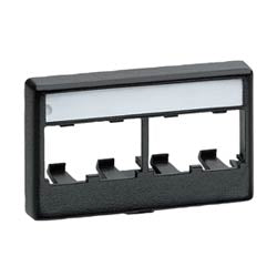Panduit CFFPL4IW | Furniture Faceplate, 4 Port, Off White, Supplied With write-on Label And Label cover.