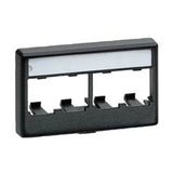 Panduit CFFPL4IW | Furniture Faceplate, 4 Port, Off White, Supplied With write-on Label And Label cover.