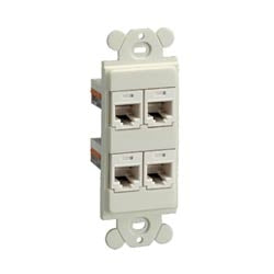 Panduit CFG4BL | GFCI Frame, 4 Port, Black