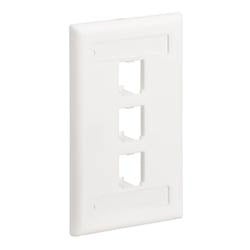 Panduit CFPL3WHY | Faceplate, 3 Port, Single Gang, Classic, White