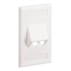 Panduit CFPSL2IWY | Faceplate, 2 Port, Classic, Sloped, Off White