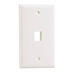 Panduit NK1FNEI | NK 1-Port, Single Gang, Flush Mount Faceplate, Electric Ivory