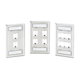 Panduit CFPL6SY | Faceplate, 6 Port, Single Gang, Classic, Stainless Steel