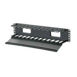 Panduit WMPF1E Horizontal Cable Manager Front Only 2 RU, 3.5";H x 19.0";W x 3.7";D (89mm x 483mm x 94mm).