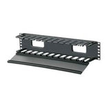 Panduit WMPF1E Horizontal Cable Manager Front Only 2 RU, 3.5";H x 19.0";W x 3.7";D (89mm x 483mm x 94mm).