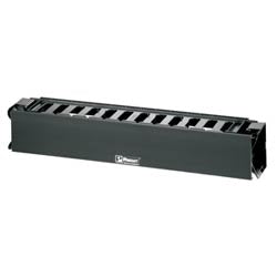 Panduit WMPHF2E Horizontal Cable Manager Front Only 2 RU, 3.5";H x 20.2";W x 3.7";D (89mm x 573mm x 94mm), Includes extended Front covers And Two bend radius clips
