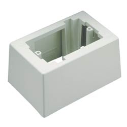 Panduit JB1DWH-A | Single Gang Low Voltage 1-piece Deep Outlet Box With Adhesive, White