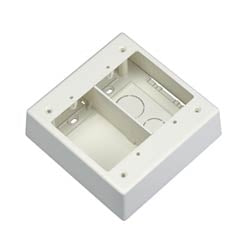 Panduit JBP2SEI | Double Gang Power Rated 2-piece Divided Outlet Box, Electric Ivory
