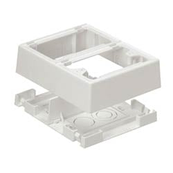 Panduit JBP2FSEI | Double Gang Fast Snap Power Rated 2-piece Outlet Box, Electric Ivory