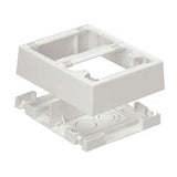 Panduit JBP2FSEI | Double Gang Fast Snap Power Rated 2-piece Outlet Box, Electric Ivory