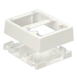 Panduit JBP2FSIW | Double Gang Fast Snap Power Rated 2-piece Outlet Box, Off White