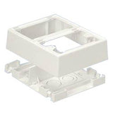 Panduit JBP2FSIW | Double Gang Fast Snap Power Rated 2-piece Outlet Box, Off White