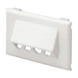 Panduit T70FH4IW | Snap-on Horizontal Sloped Communication Faceplate, 4 Position, Off White
