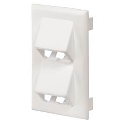 Panduit T70FV4IW | Snap-on Vertical Sloped Communication Faceplate, 4 Position, Off White