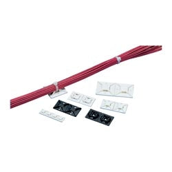 Panduit ABM1M-A-C | Abm1M-A-C Cable Tie Mount, White, Pa 6.6, Rubber Adh., 0.5X0.5", Pk100