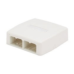 Panduit CBXQ4WH-A | Mini-Com, Surface Mount Boxes, Quick Release, 4 Port, White