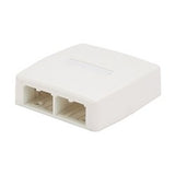 Panduit CBXQ4WH-A | Mini-Com, Surface Mount Boxes, Quick Release, 4 Port, White