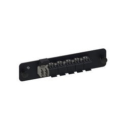 Commscope PNL-BK-012-MFA-LC12-BG | 760148064 Adapter Panel, 1000-Type, Shuttered, Optispeed Multimode LC, 12 Fiber, Ganged Beige Adapter, Single Pack, Black Panel