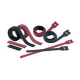 Panduit HLSP5S-X0 Hook And Loop Tie, Plenum Strip, 18.0";L (457mm), .75";W (19.1mm), Black, Pack of 10