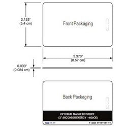 HID Global Corp 2100HPGGMH | Iclass Card, 2K Bits (256 Bytes) with 2 App Areas, Programmed with Sio & Std Iclass Access Control App, Front: Plain White Gloss Finish, Back: Plain White Gloss Finish, Sequential Matching Encoded/Print, Horizontal Slot Punch