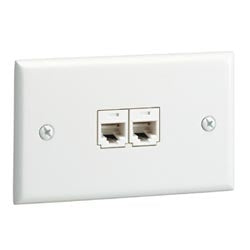 Panduit CFPH2IW | Faceplate, 2 Port, Single Gang, Horizontal, Off White