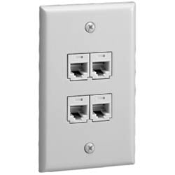 Panduit CFP4BL | Faceplate, 4 Port, Classic, Black