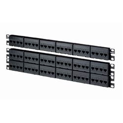 Panduit CP48BLY | Mini-Com Patch Panel, 48 Port, 2 RU, Black
