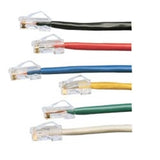 Panduit UTPCH6Y | Copper Patch Cord, STP, Category 5e, Black Boots, Pan-Plug Modular Plugs, T568A Wiring, Off White Jacket, 6 Feet