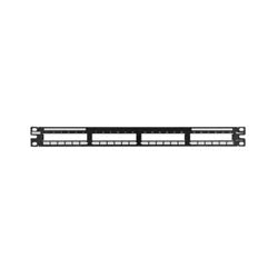 Panduit QPP48HDVNSBL | Quicknet Patch Panel, Flat, 48 Vertical Printed Ports, 1Ru