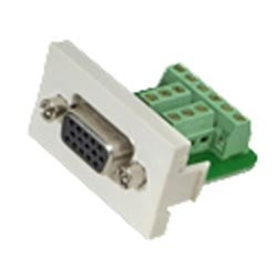 Panduit CHD15HDSCWHY 1/3 Insert, 15-Pin DB Connector Mounted Circuit Board Term on Site, White