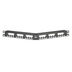 Panduit CPPA48FMWBLY | Mini-Com Ang Flush Patch Panel, 48 Port, 2 RU, BL