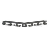 Panduit CPPA48FMWBLY | Mini-Com Ang Flush Patch Panel, 48 Port, 2 RU, BL