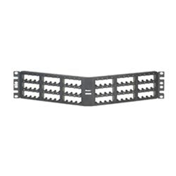 Panduit CPPA72FMWBLY | Mini-Com Ang Flush Patch Panel, 72 Port, 3 RU, BL