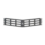 Panduit CPPA72FMWBLY | Mini-Com Ang Flush Patch Panel, 72 Port, 3 RU, BL
