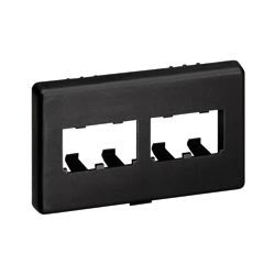 Panduit CFFPHM4BL | Furniture Faceplate, 4 Port, Herman Miller, Black