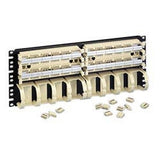 Panduit P110B100R4WJY | Two 100 Pair 110 Bases Pre-Mounted To 19 Rack Mount Panel W/Jumper Trough